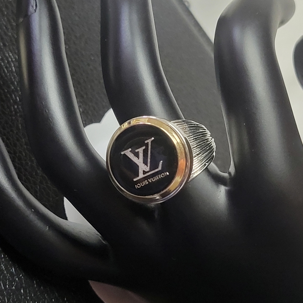 Louis Vuitton Button, Custom Made Ring, Adjustable - image 1